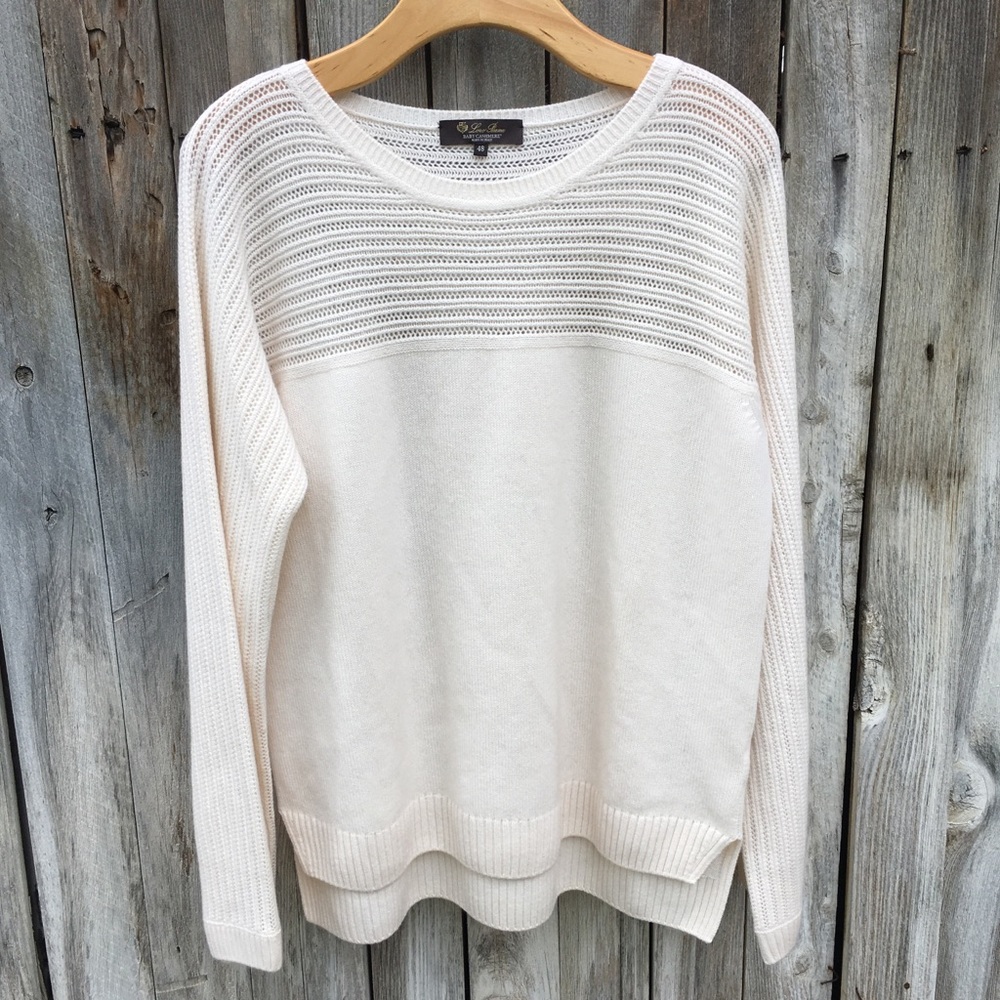 Loro Piana 100% Baby Cashmere Crewneck Sweater 48